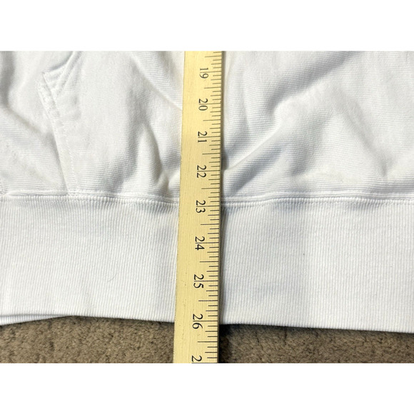 Vtg Champion Reverse Weave Hoodie M Sweatshirt White Logo Spell Out 90s Retro - Picture 6 of 7